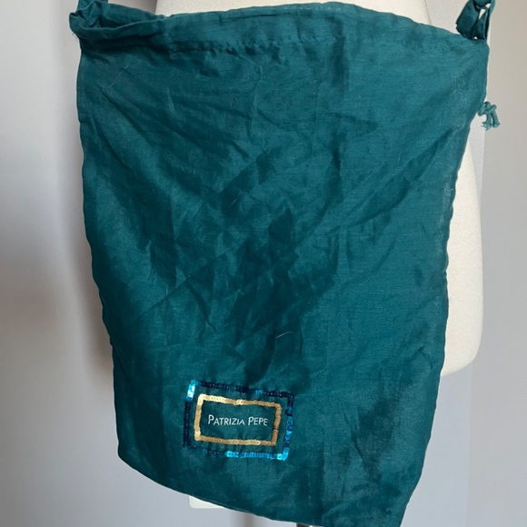 Patrizia Pepe Soft Shiny Leather Gray high-waist belt Bow Python Stud Detail - Picture 9 of 10